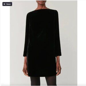 Cos boatneck velvet mini dress